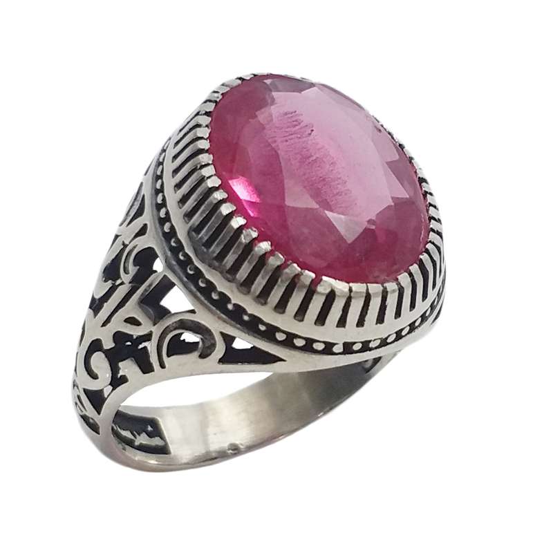 انگشتر نقره مردانه مدل توپاز کد 4164430