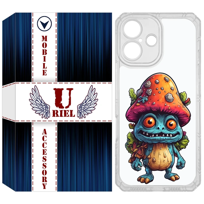 کاور یوریل مدل Clear کد 47 طرح قارچ مناسب برای گوشی موبایل اپل iPhone 16