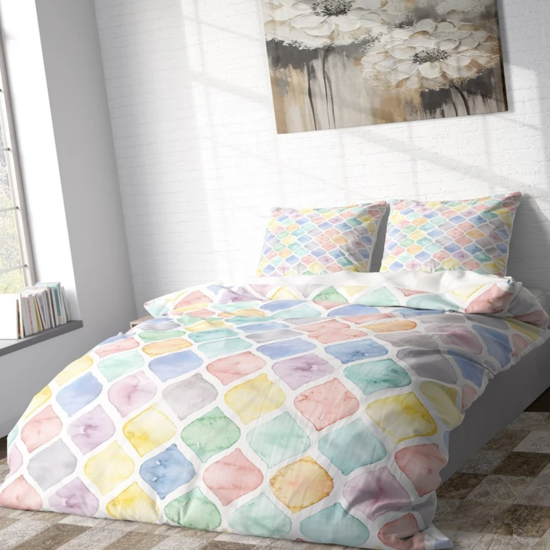 سرویس خواب 2 نفر 6 تکه مدل آبرنگی کد 1092