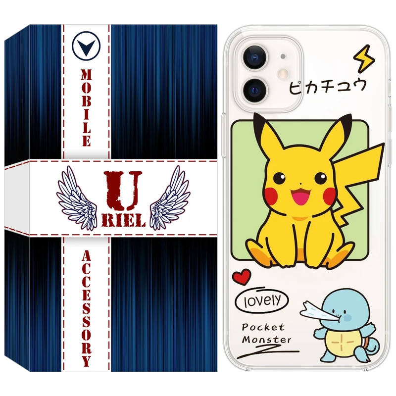 کاور یوریل قاب مدل Clear کد 28 طرح پوکمون مناسب برای گوشی موبایل اپل iPhone 12