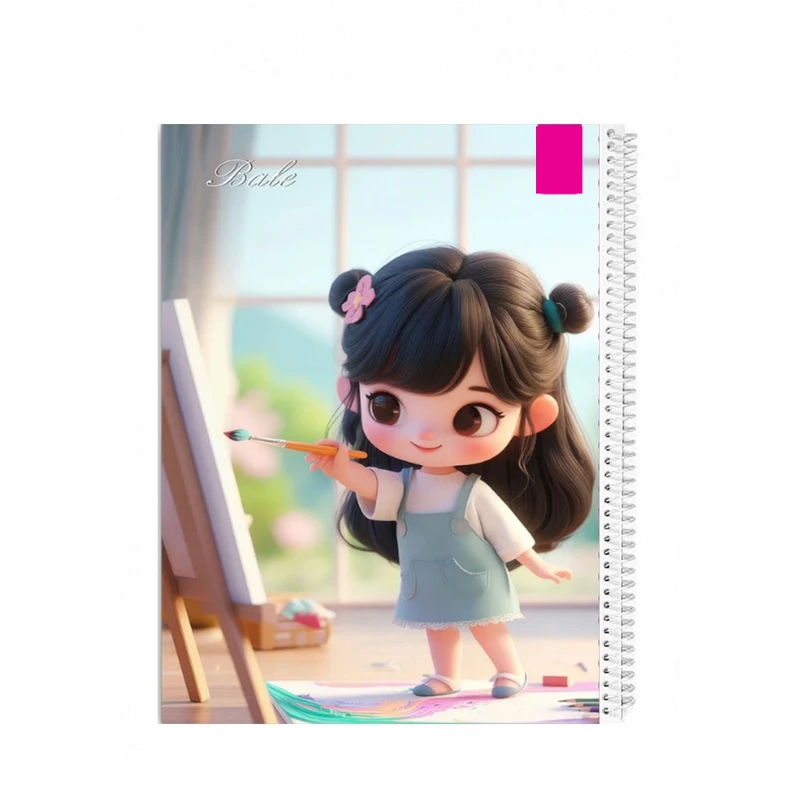 دفتر نقاشی 60 برگ بله طرح دخترانه فانتزی کد B575