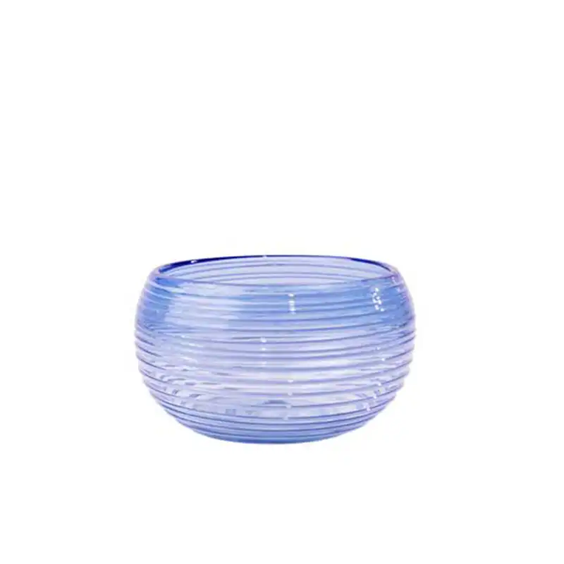 کاسه شیشه ای مدل گرد طرح نوار منظم کد 2980