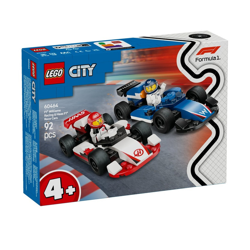 لگو 92 تکه سری سیتی مدل F1 Williams Racing and Haas F1 Racing Cars کد 60464