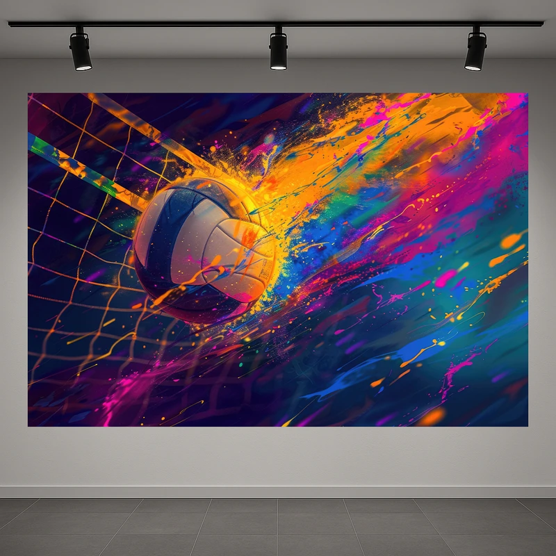 پوستر پارچه ای طرح مخمل والیبال مدل رنگانگ کد AR3059880