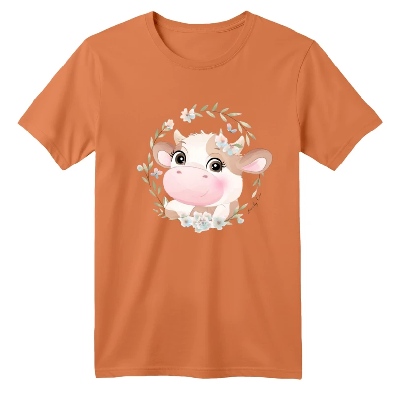 تی شرت آستین کوتاه بچگانه مدل گاو بامزه