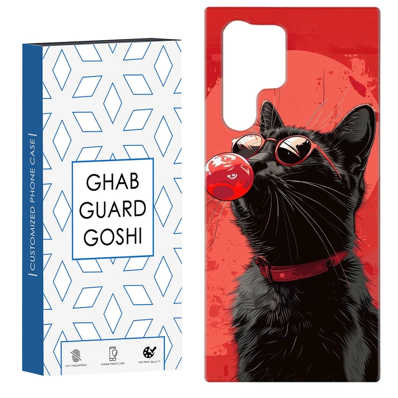 کاور قاب گارد گوشی طرح گربه کد Dimo-296 مناسب برای گوشی موبایل سامسونگ Galaxy S22 ULTRA