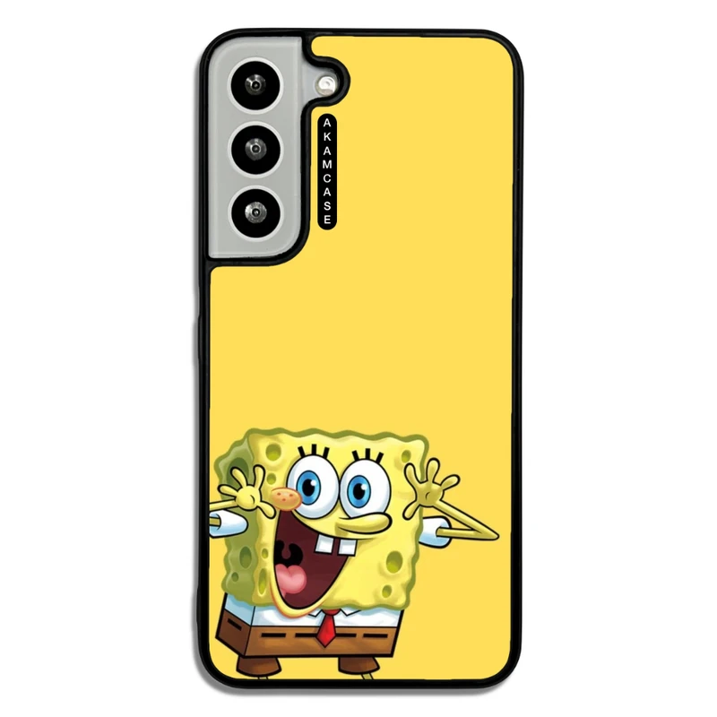 کاور آکام مدل AMC-WSGS22-SPONGE BOB11 مناسب برای گوشی موبایل سامسونگ Galaxy S22