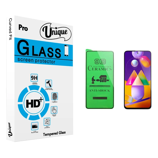 محافظ صفحه نمایش سرامیکی يونيک مدل +Clear مناسب برای گوشی موبایل سامسونگ Galaxy M31s