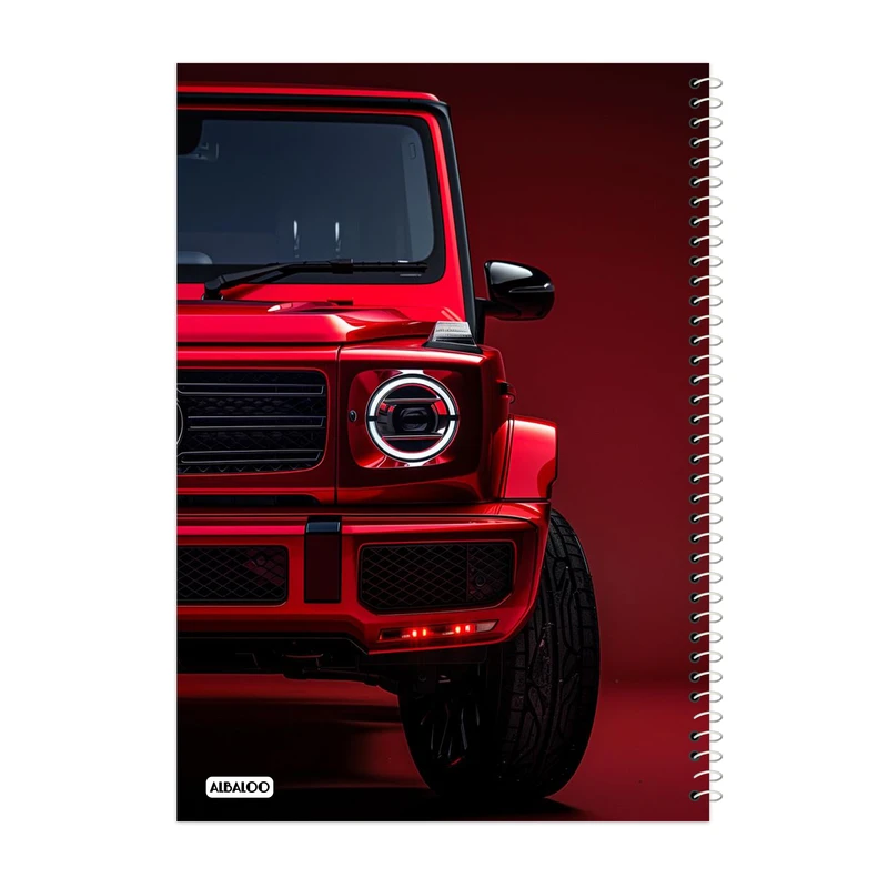 دفتر مشق 50 برگ آلبالو طرح ماشین کد 2076
