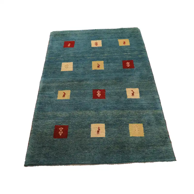 گبه دستباف یک و نیم متری طرح درخشان کد 4020109