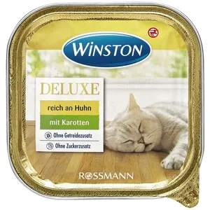 کنسرو غذای گربه وینستون مدل mit huhn karotten deluxe وزن 100گرم 