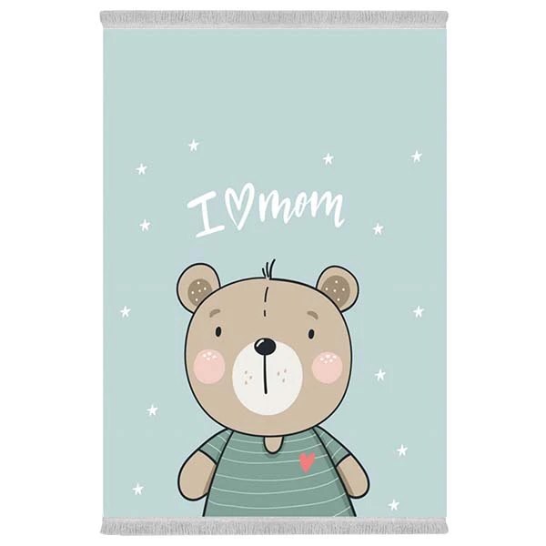 فرش پارچه‌ای دفه مدل فرشینه هازان مخمل طرح فانتزی کد 3155