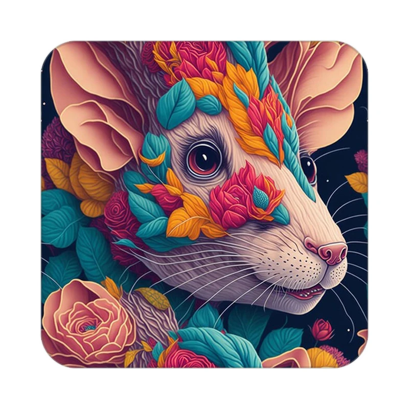 زیر لیوانی کاکتی طرح حیوانات رنگی مدل mp26119