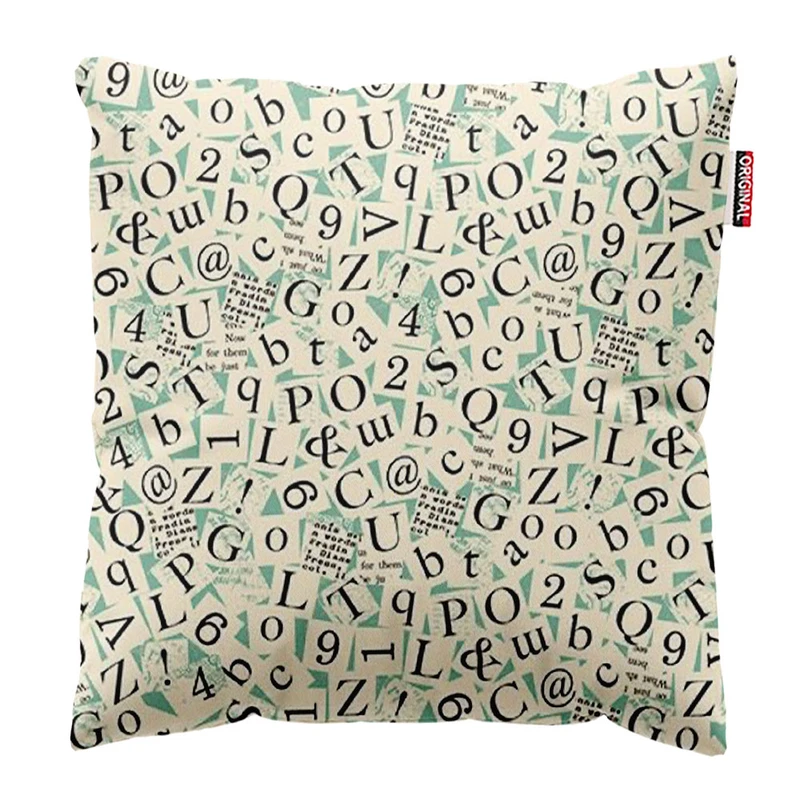   کوسن پاد آفرین طرح حروف انگلیسی سایز 30*30 سانتی متر کد 948