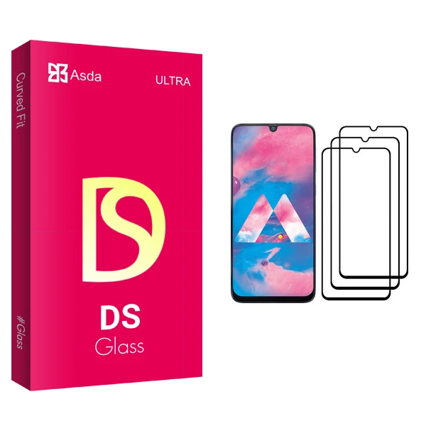 محافظ صفحه نمایش آسدا مدل DS مناسب برای گوشی موبایل سامسونگ Galaxy M30 بسته سه عددی