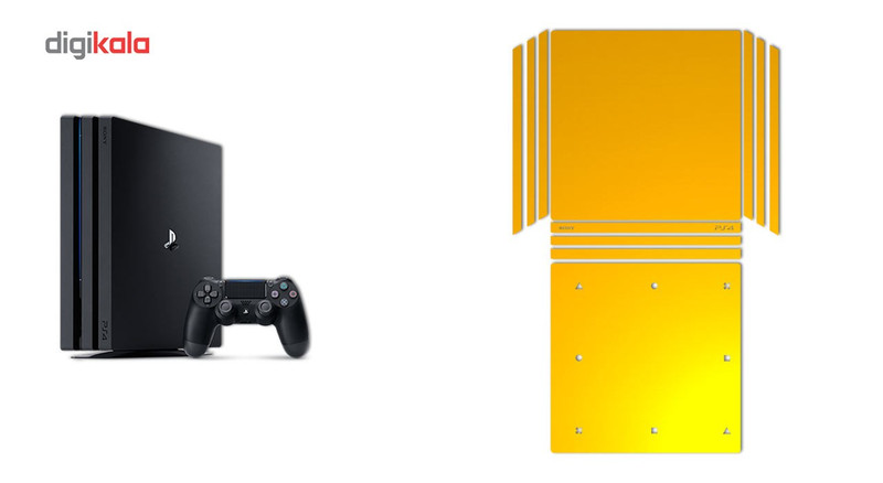 برچسب ماهوت مدلYellow Color Special مناسب برای کنسول بازی PS4 Pro