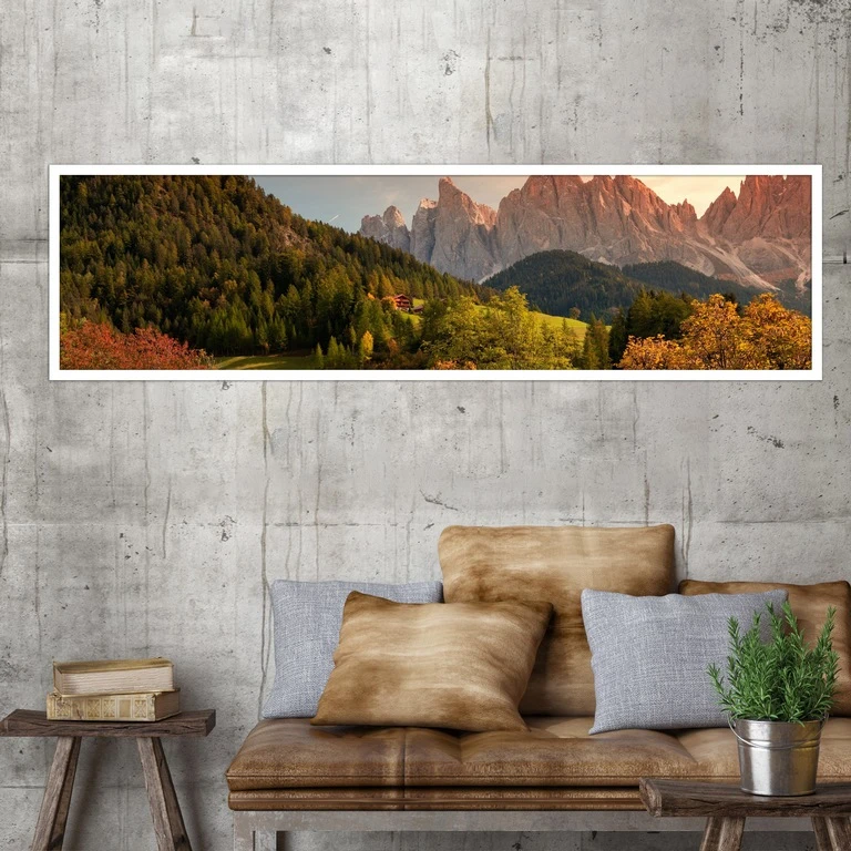 تابلو بکلیت طرح منظره جنگل سرسبز مدل کشیده W-7769