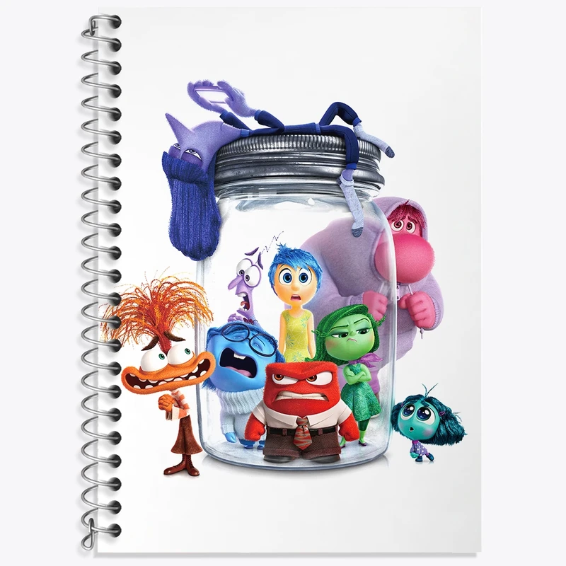 دفتر زبان 50 برگ خندالو مدل دو خط طرح اینساید اوت (Inside Out) کد 36660