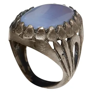 انگشتر نقره مردانه مدل عقیق اعیانی AA212220