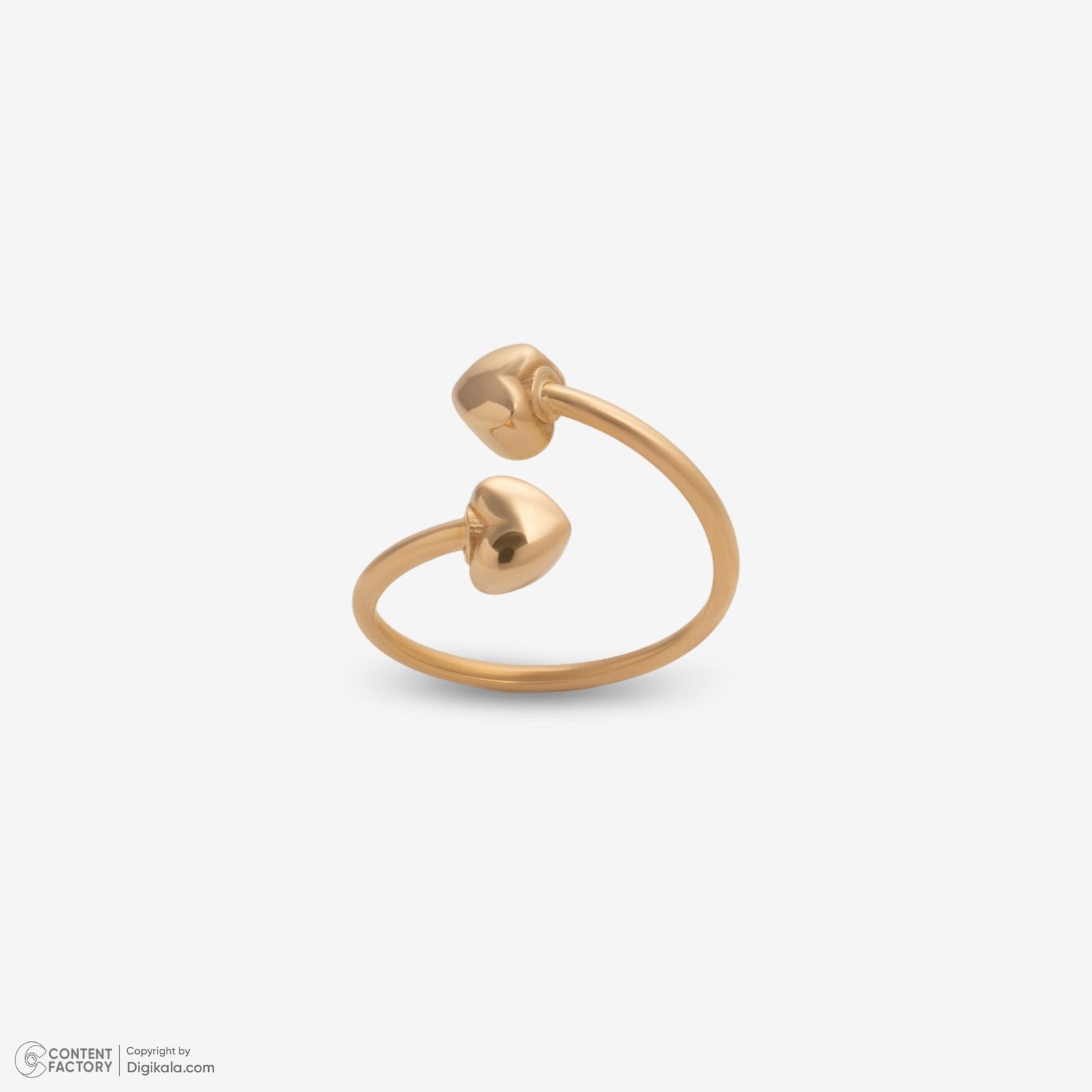 انگشتر طلا 18 عیار زنانه حافا گلد مدل قلب کد r018 سایز 53 -  - 7