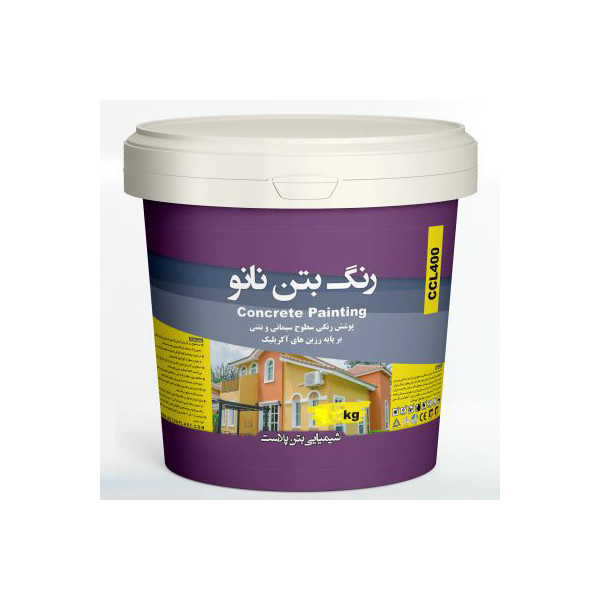 رنگ بتن نانو سفید بتن پلاست مدل CCL4 وزن چهار کیلوگرم