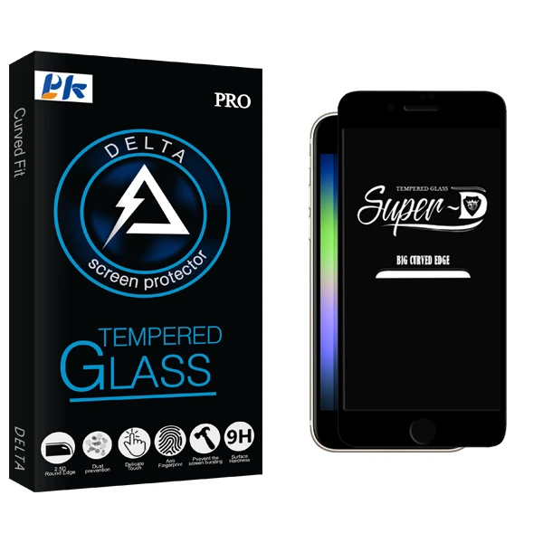 محافظ صفحه نمایش شیشه ای پی کی مدل Delta Glass Super-D مناسب برای گوشی موبایل اپل iPhone Se 2022