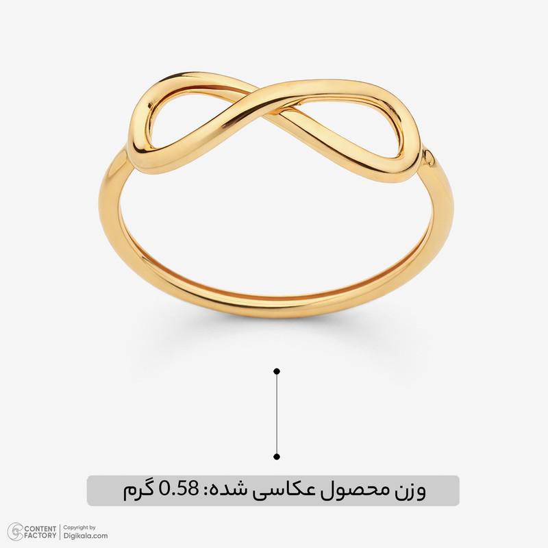 انگشتر طلا 18 عیار زنانه طلای ترنم مدل بی نهایت  - 10