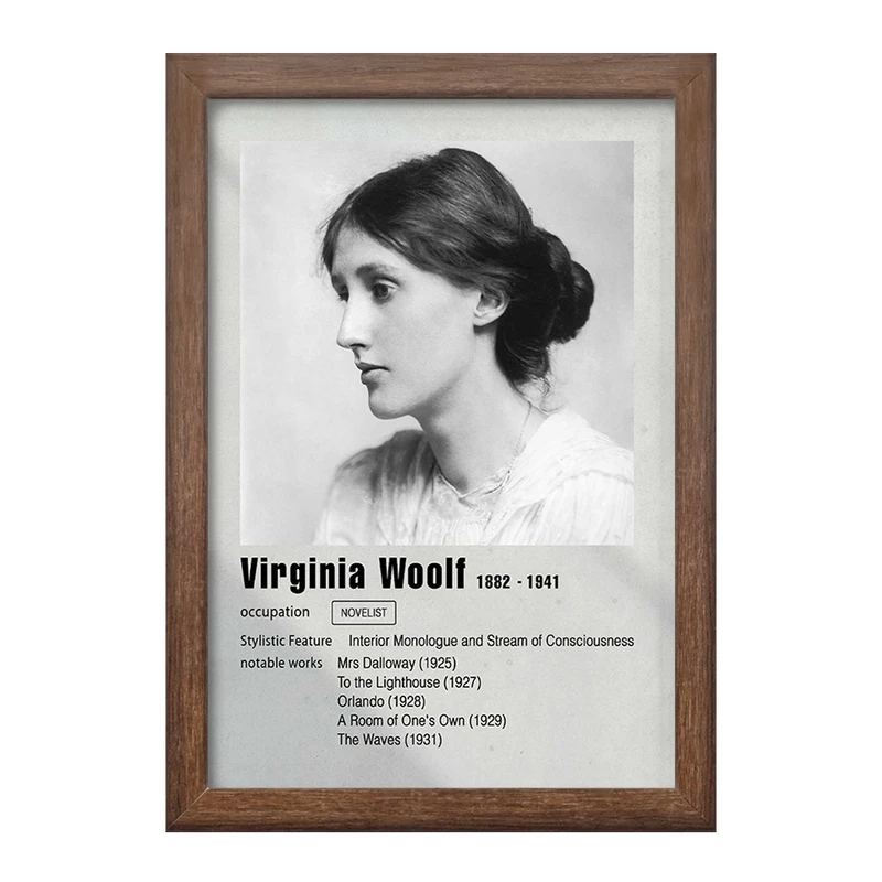 تابلو خندالو طرح ویرجینیا وولف (Virginia Woolf) کد F11923