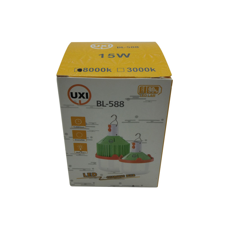 چراغ آویز چادر یو ایکس آی مدل کشویی کد BL-588-15W با نور مهتابی