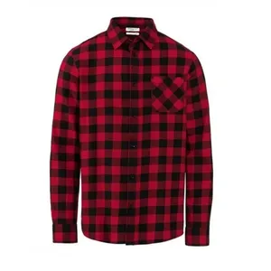 پیراهن آستین بلند یقه برگردان مردانه سداروود استیت مدل چهارخانه ریز