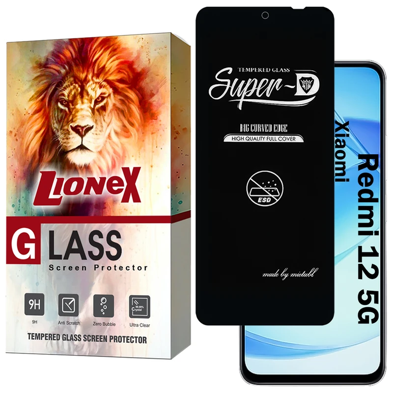 محافظ صفحه نمایش لایونکس مدل SUPERDNL مناسب برای گوشی موبایل شیائومی Redmi 12 5G
