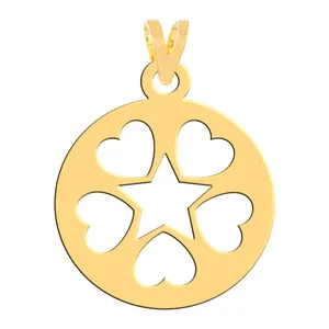 آویز گردنبند طلا 18 عیار زنانه فرشته مدل قلب WNL-000381