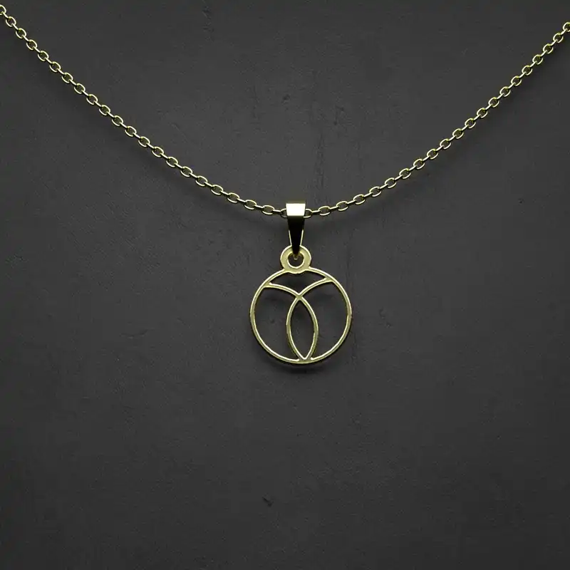 گردنبند طلا 18 عیار زنانه مدوپد مدل هندسی کد CC2-1-1172