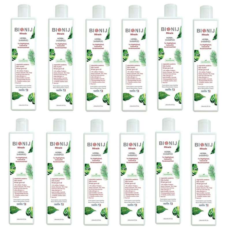 شامپو تقویت کننده مو بیونیج مدل Miracle حجم 250 میلی لیتر بسته 12 عددی