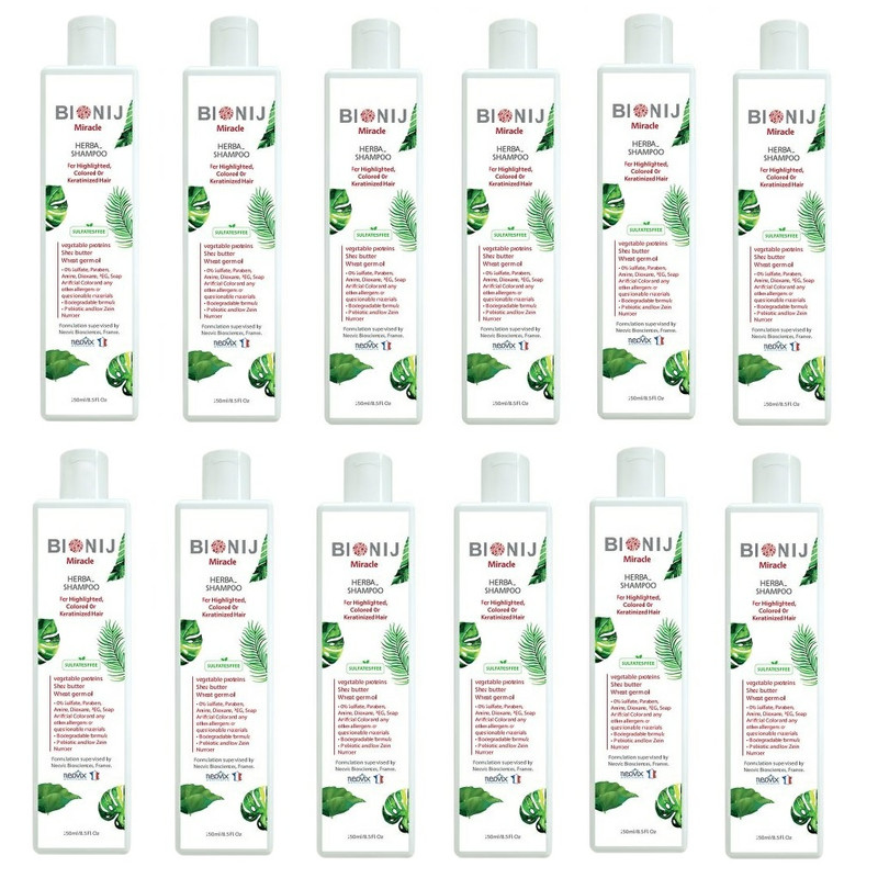 شامپو تقویت کننده مو بیونیج مدل Miracle حجم 250 میلی لیتر بسته 12 عددی