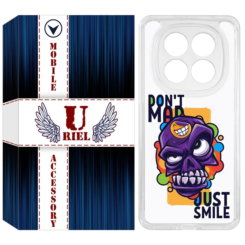 کاور یوریل مدل Clear کد 33 طرح Smile مناسب برای گوشی  موبایل شیائومی Redmi Note 15 4G