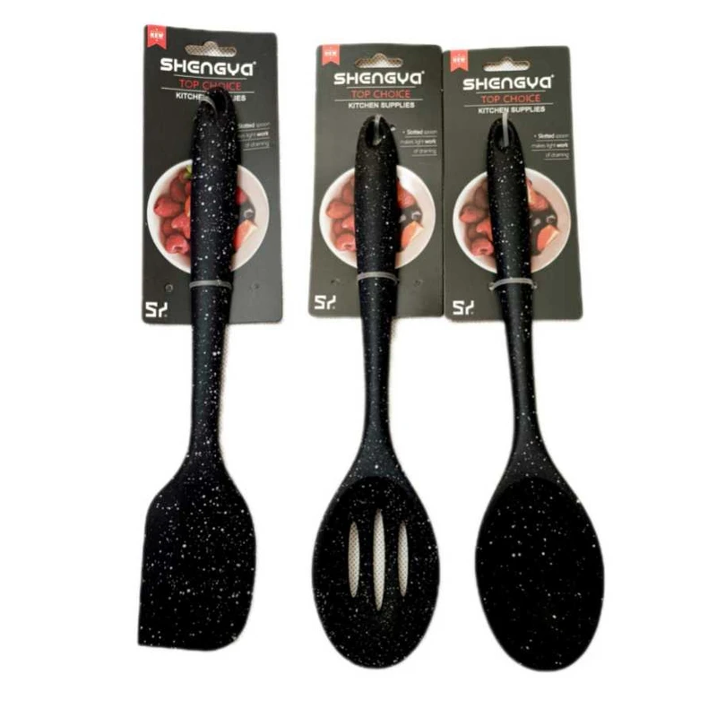 سرویس ملاقه 3 پارچه شنگیا مدل سیلیکونی کهکشانی 