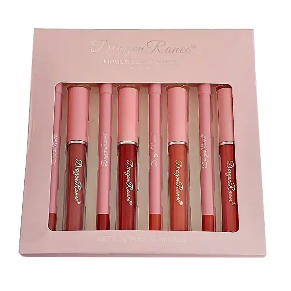 رژ لب مایع و مداد لب دراگون رانی مدل D6014 بسته 8 عددی