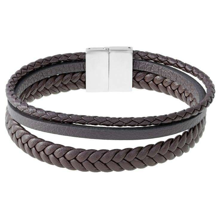 دستبند مردانه مدل چرم سه لایه دستبند مردانه مدل چرم سه لایه