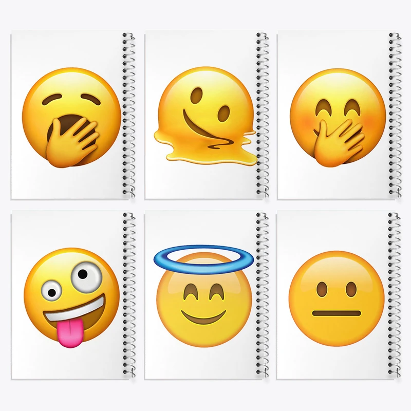 دفتر مشق 100 برگ خندالو طرح ایموجی (Emoji) کد 321 مجموعه 6 عددی