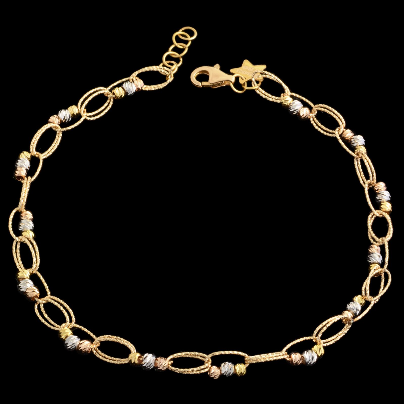دستبند طلا 18 عیار زنانه طلای مستجابی مدل البرنادو کد 19 -  - 1