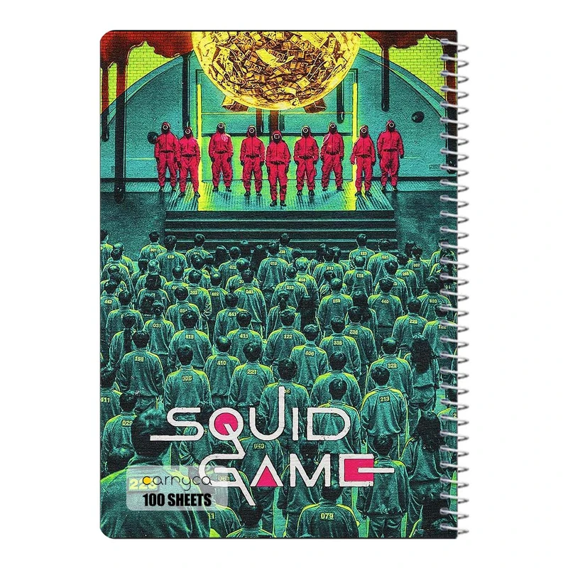 دفتر شطرنجی 100 برگ سیمی کارنیکا طرح بازی مرکب Squid Game کد 68508