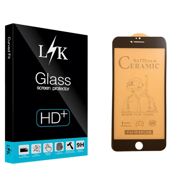 محافظ صفحه نمایش سرامیکی ال کی مدل Hard glass مناسب برای گوشی موبایل اپل iPhone 6 Plus
