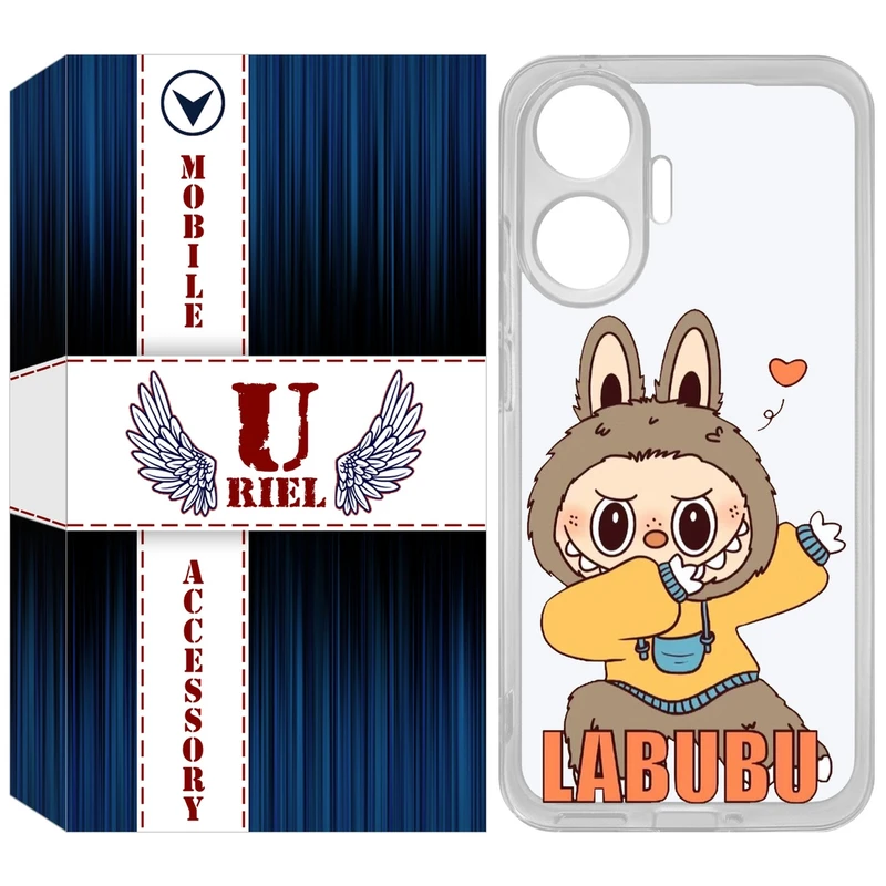 کاور یوریل مدل Clear کد 104 طرح لبوبو Labubu مناسب برای گوشی موبایل شیائومی Poco F7