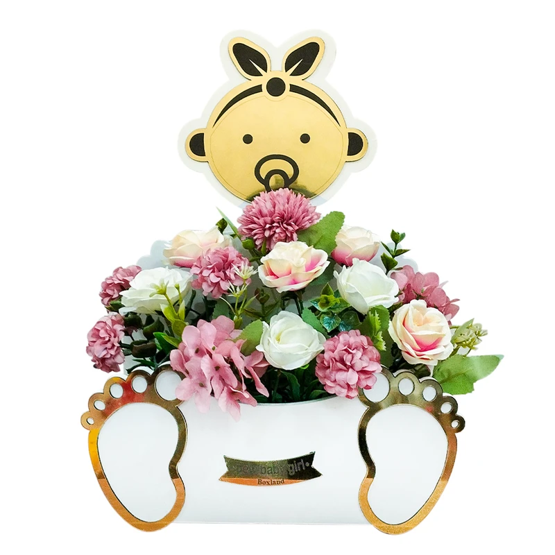 باکس گل مصنوعی مدل نوزاد دختر کد 42