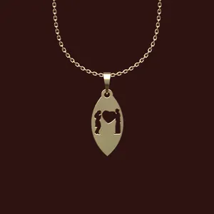 گردنبند طلا 18 عیار زنانه مدوپد مدل زوج کد X2-1-1115