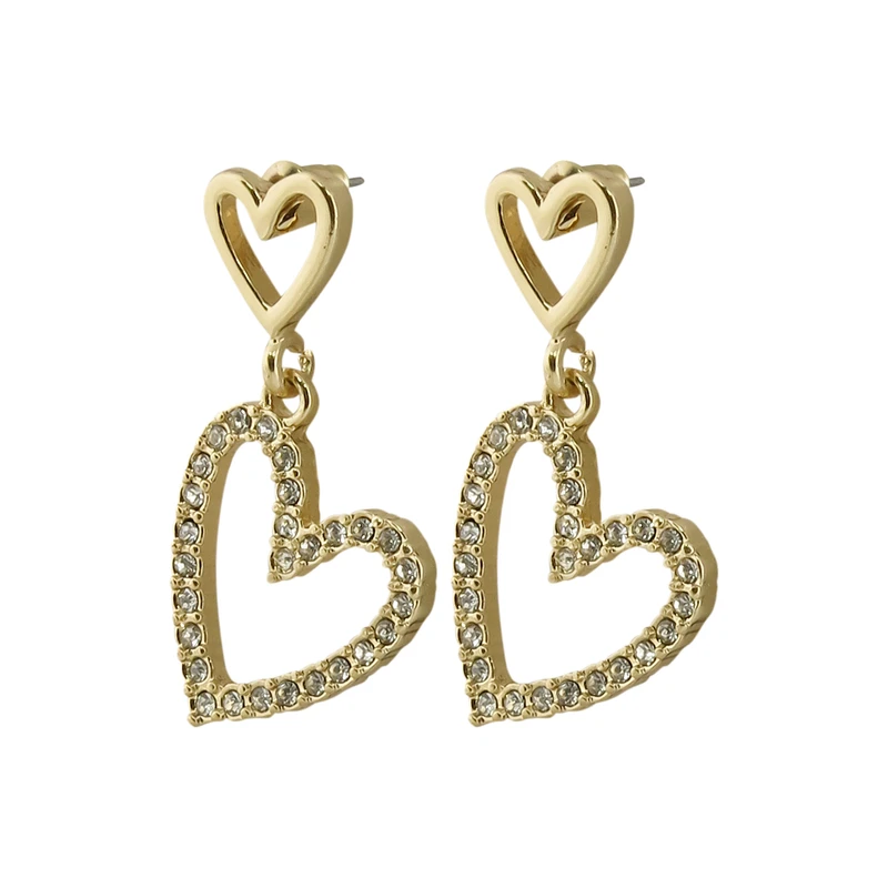 گوشواره زنانه مدل آویزی طرح قلب کد 08502