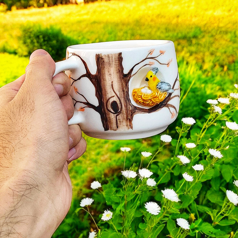 ماگ طرح عروس هلندی مدل نرمال گری