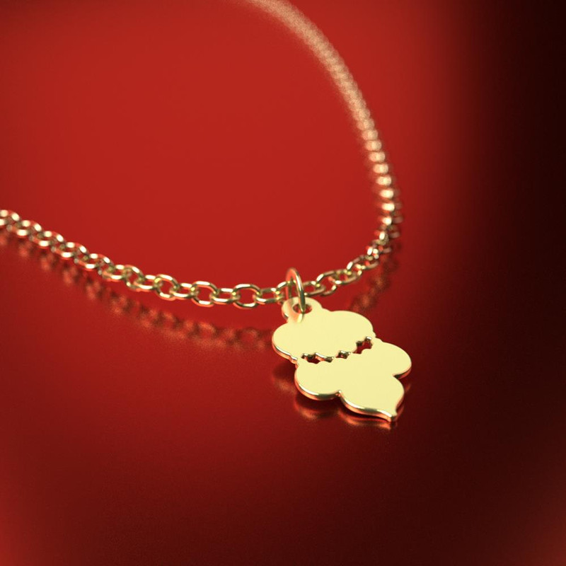 آویز ساعت طلا 18 عیار زنانه مدوپد مدل هندسی کد CA10185