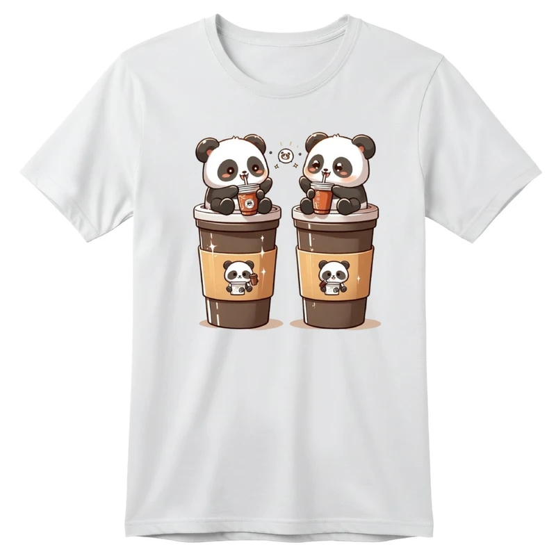 تی‌شرت آستین کوتاه بچگانه مدل پاندا کد v24 